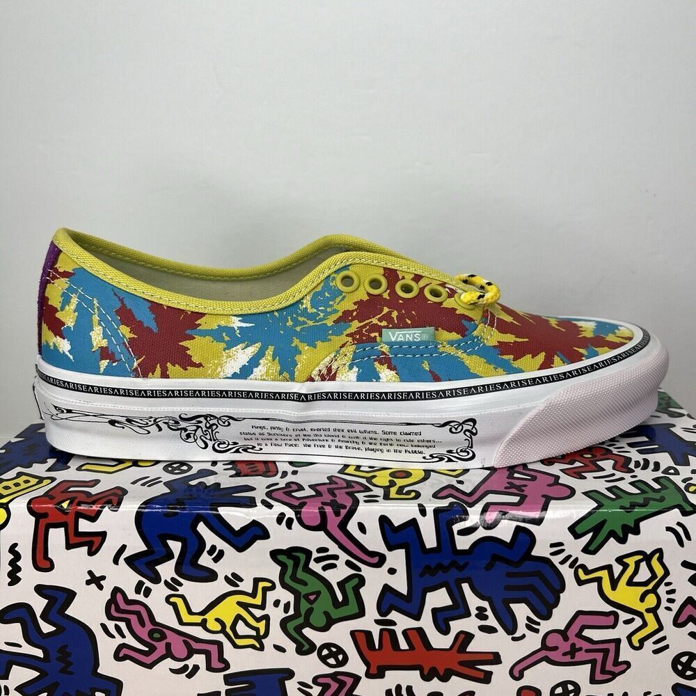 Vans X Aries OG Authentic LX Shoes Weed Muted VN0A4BV9 Size 7.5M/9W NEW - Picture 3 of 14